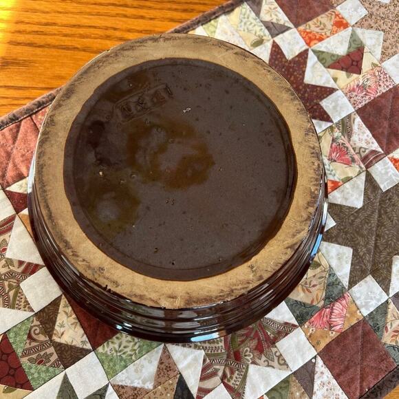 Vintage USA brown pottery bowl - Picture 5 of 12